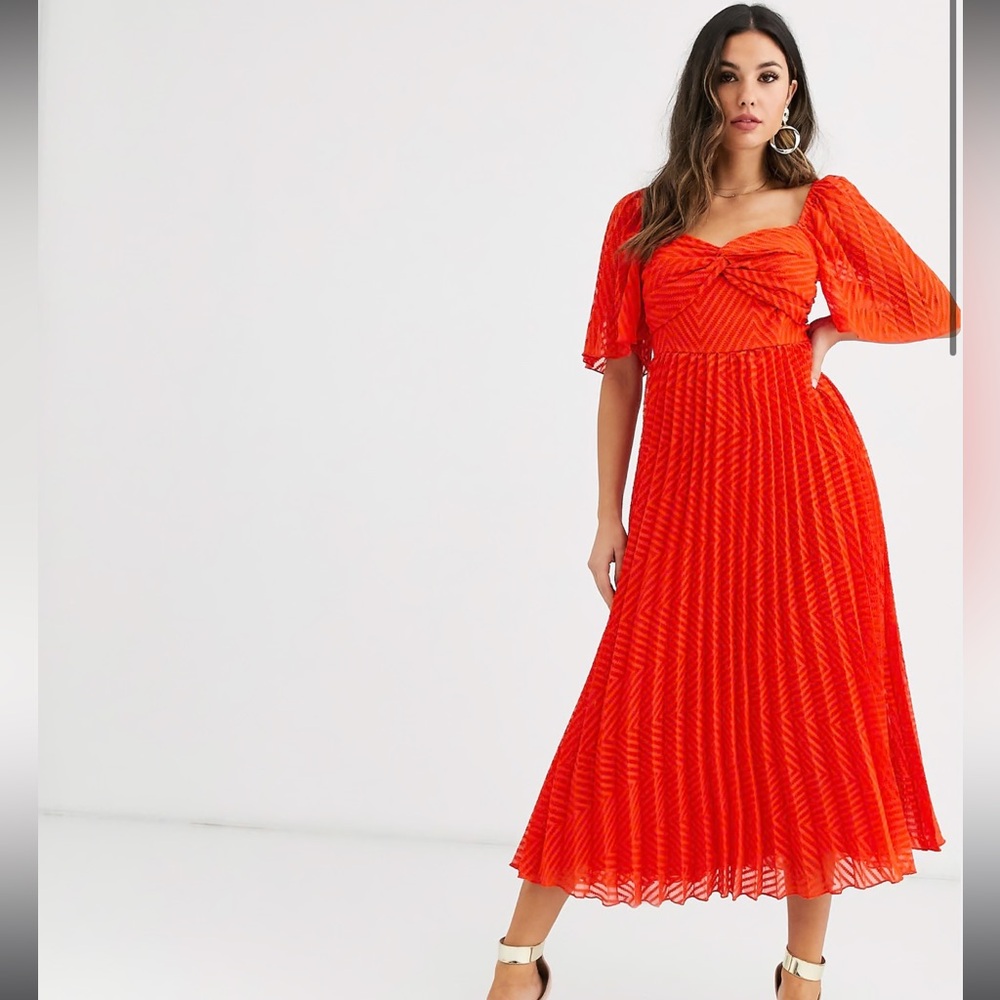 ASOS Red midi/madi dress